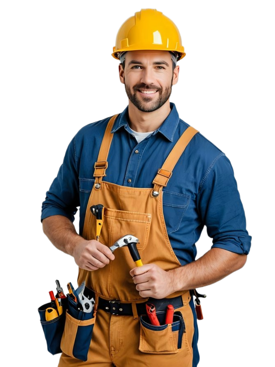 Encanador com ferramentas para atendimento residencial